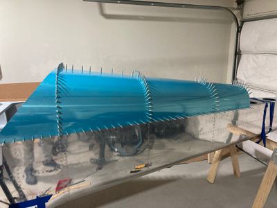 Fitting the aft top skins