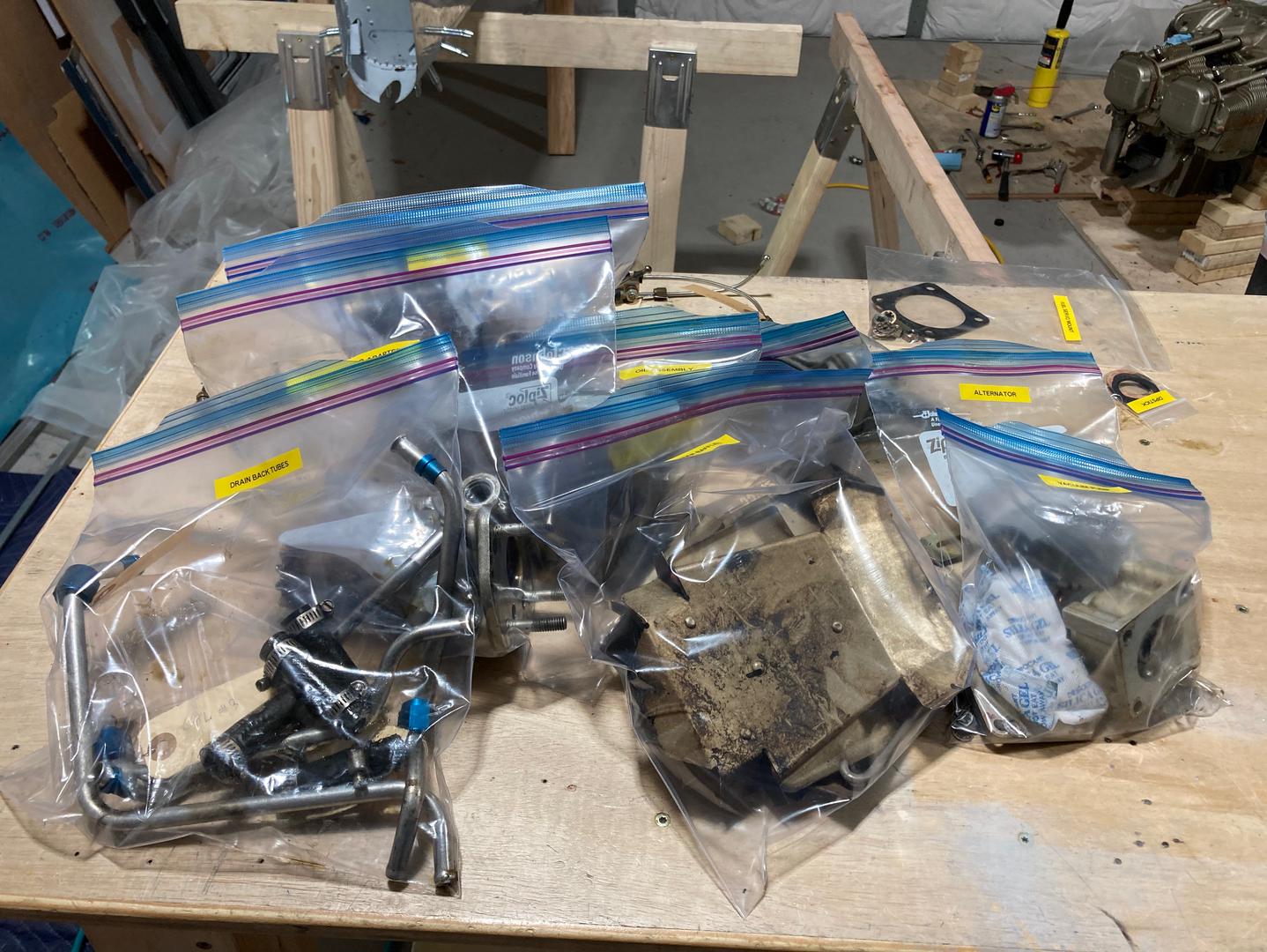 The parts bags.