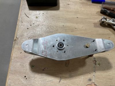 Bellcrank with the hole for the servo.
