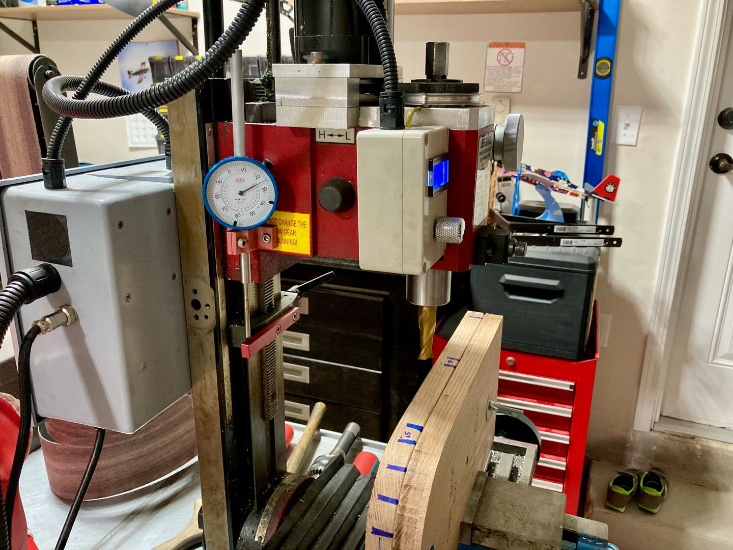 Forming block in the milling machine.