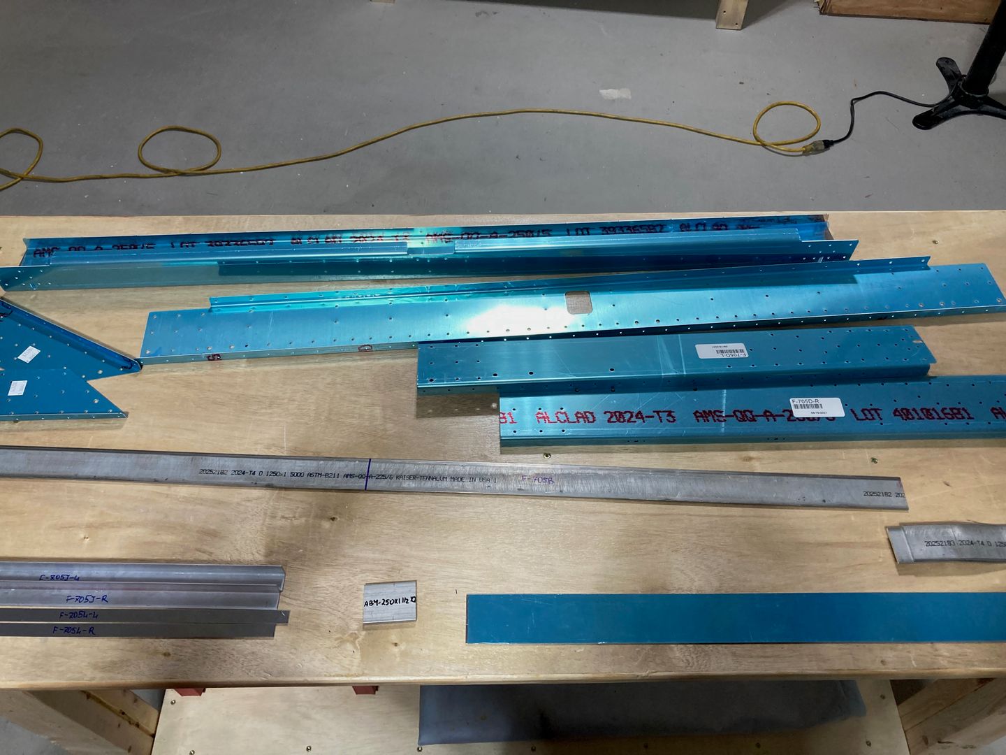 F-705 bulkhead parts.