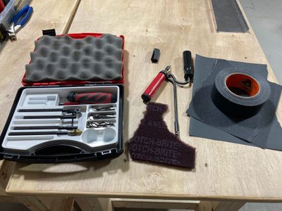 Various tools I used for deburring