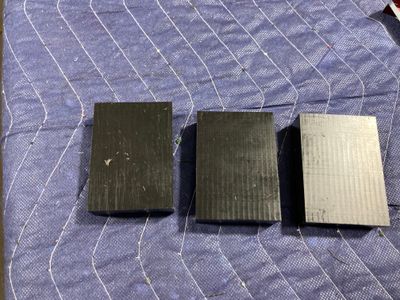 The Delrin blocks.