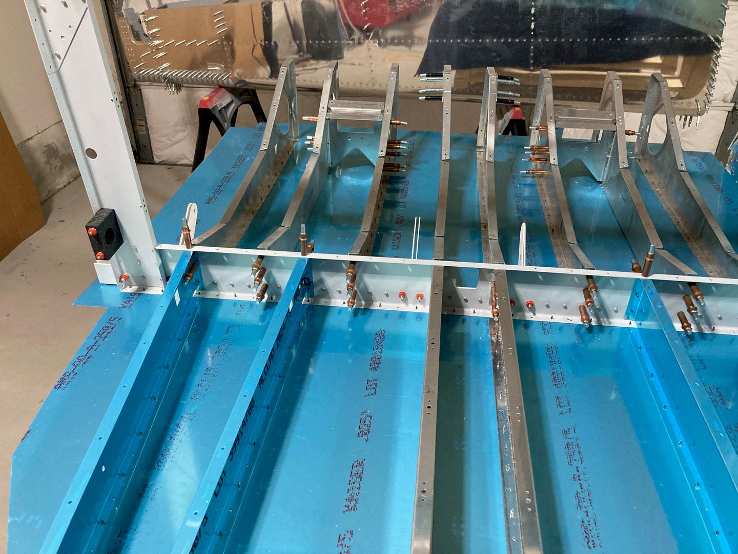 Everything drilled to the skins.