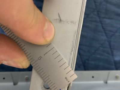 The edge distance on the hold down bolts.