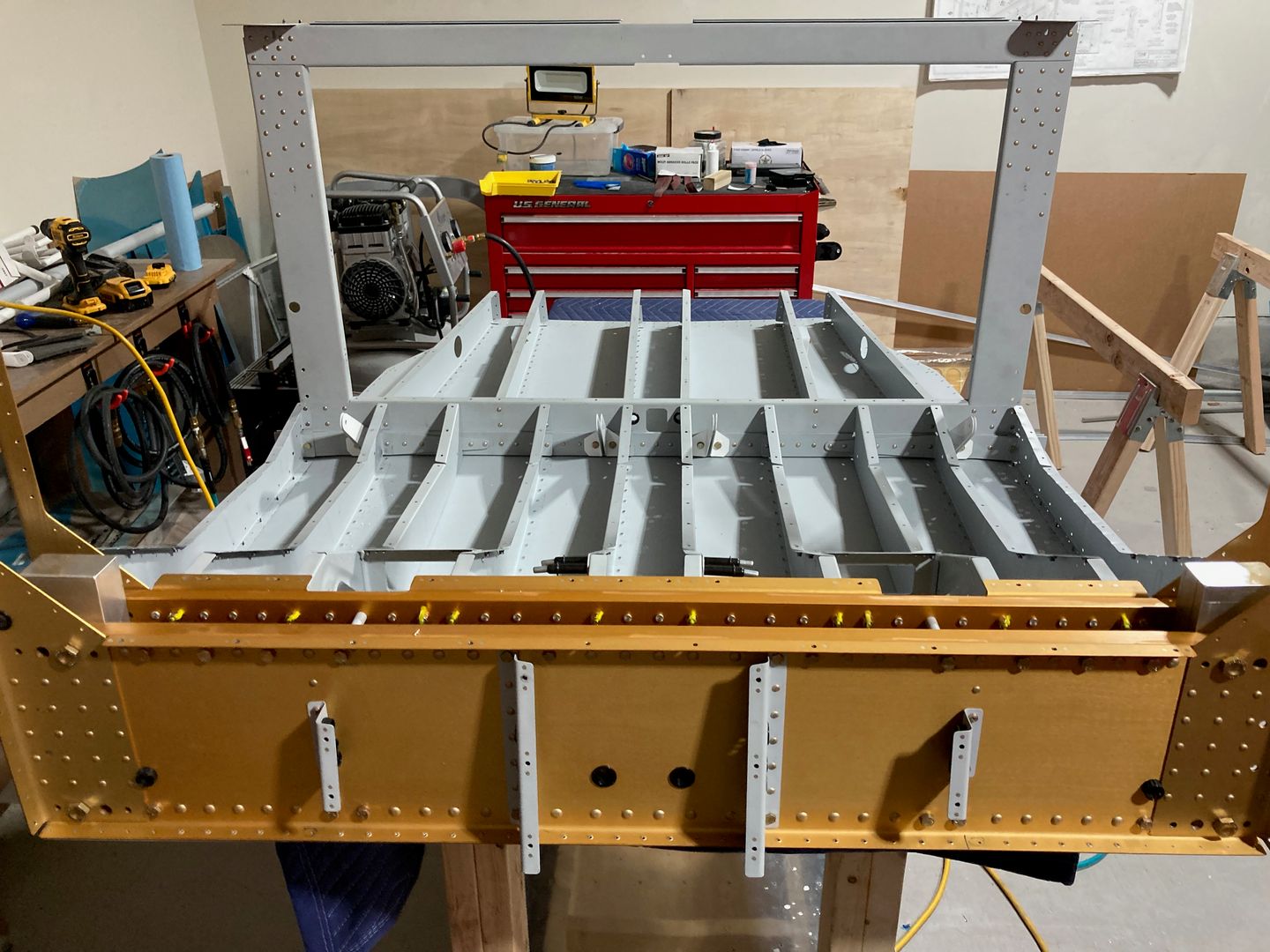 The F-704 center section is fully assembled.