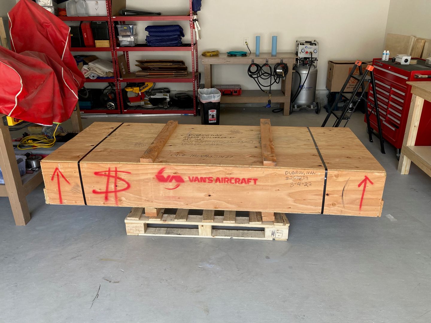 Fuselage crate as delivered!