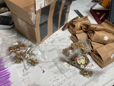 The hardware bags.