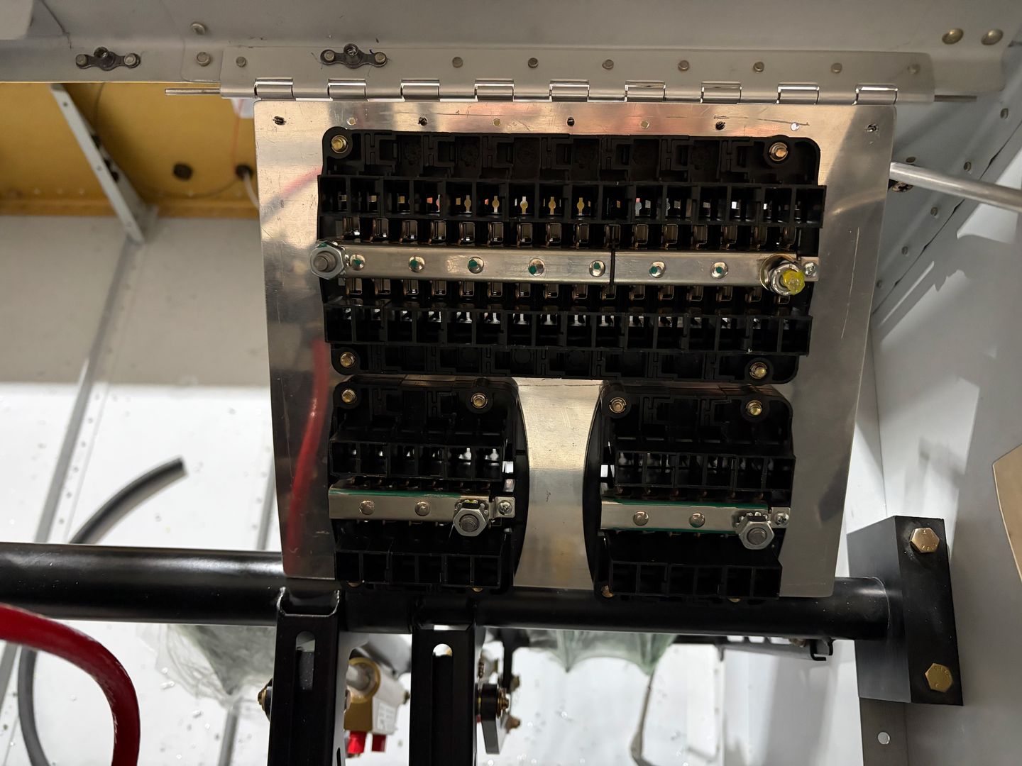 Hinged fuse panel