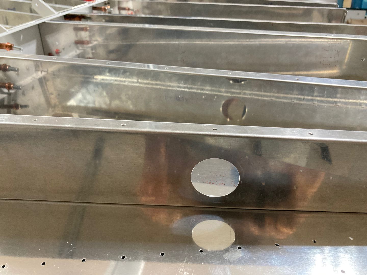 The hole for an external step.