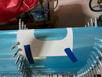 Template attached to the leading edge.