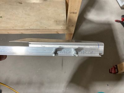 Using the scrap angle for 6 locating holes.