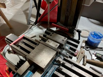 Machining the spacers on the mill.