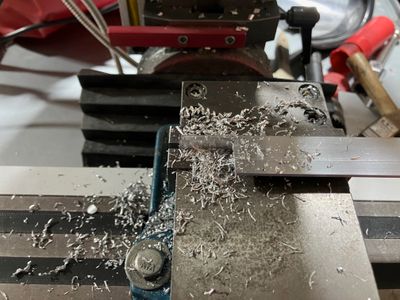 Machining the F-7108B angle.