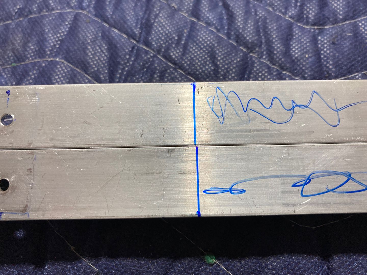 Marked the edge of the block.