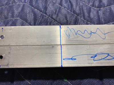Marked the edge of the block.
