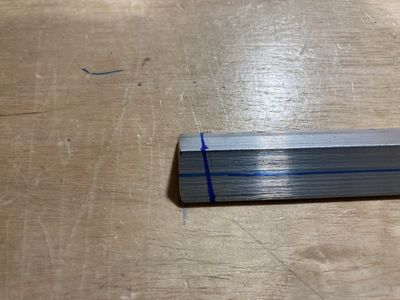 Marking the longeron.