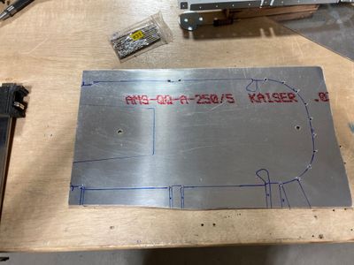 The sheet metal marked.