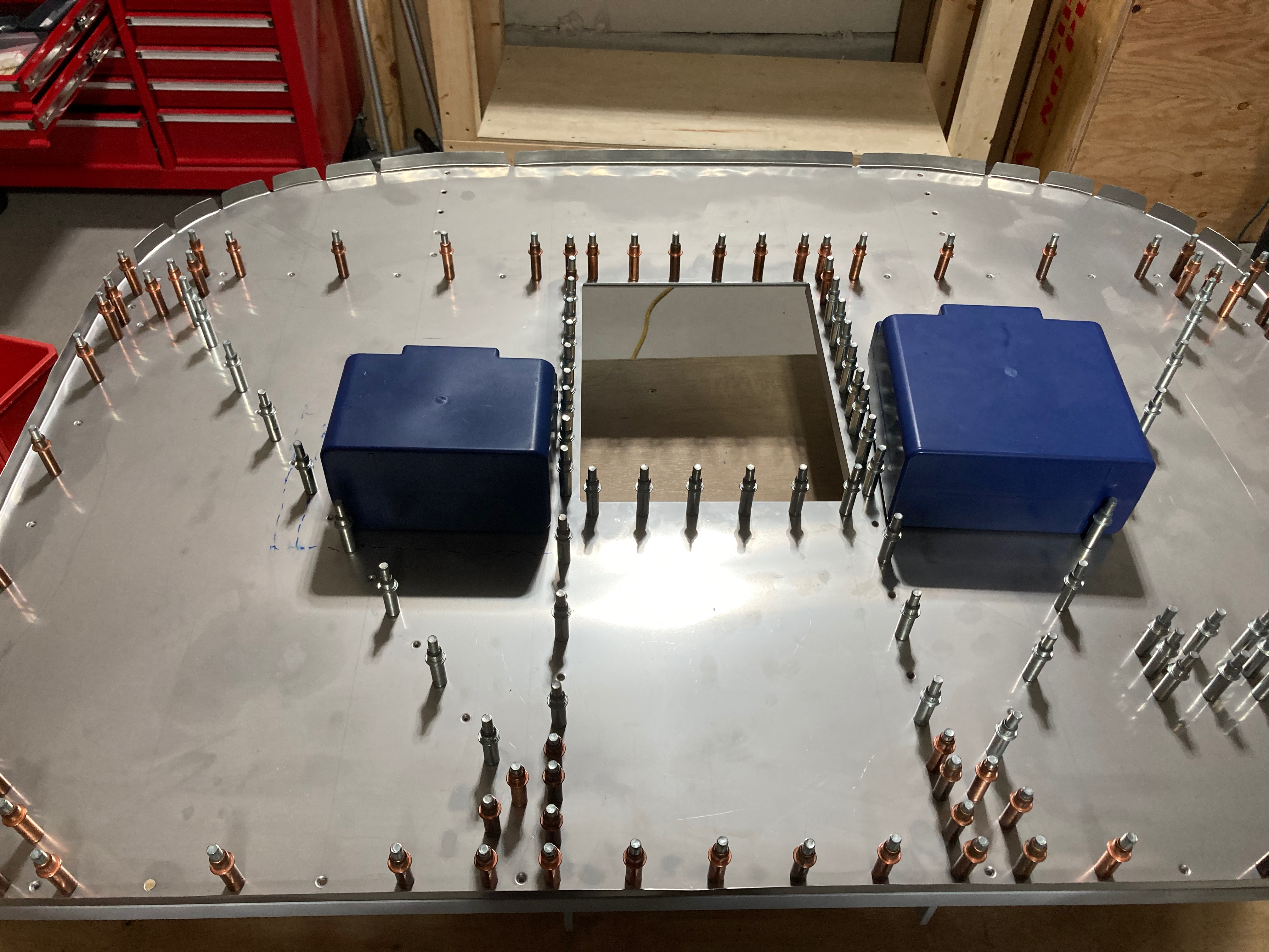 Riveting firewall together