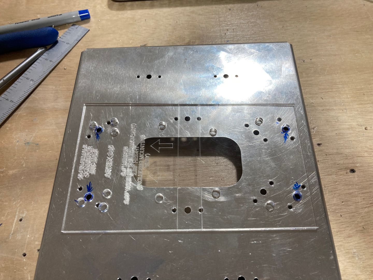 Drilled new holes for the ELT.