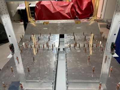 Drilling the new seat ribs