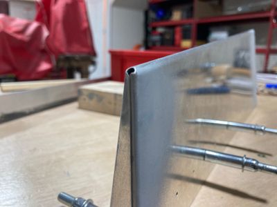 Drilling the trim tab