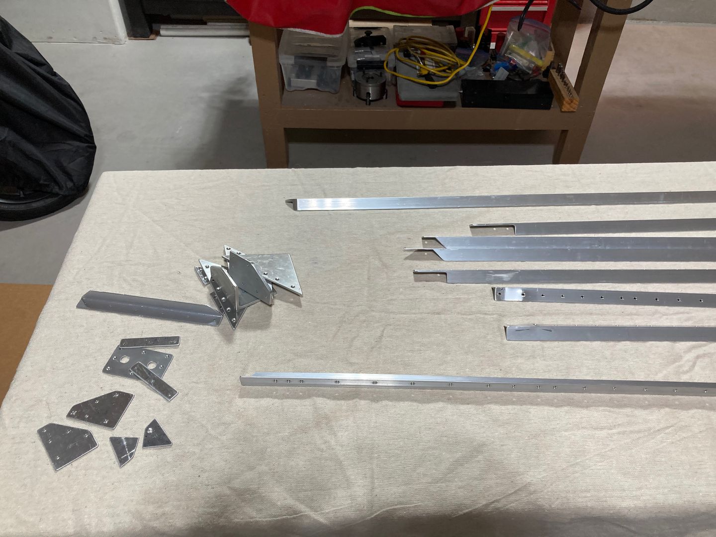 The parts are ready for cleaning / scrubbing.