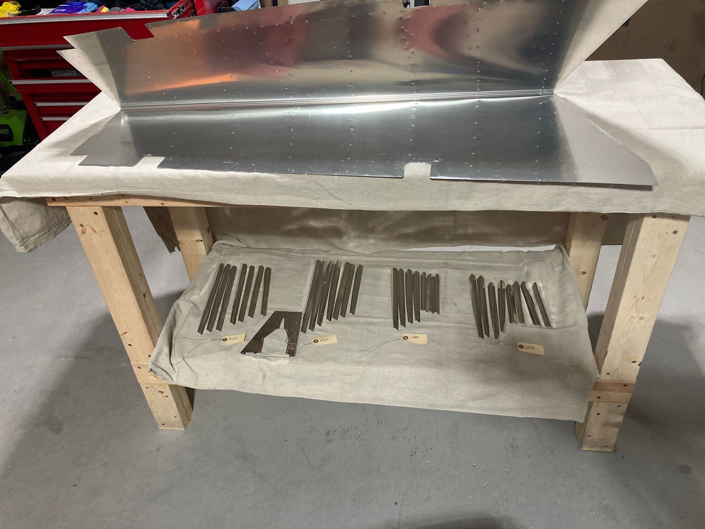 The parts are ready for scuffing.