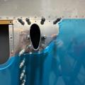Hole for the pitot mast.