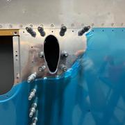 Hole for the pitot mast.