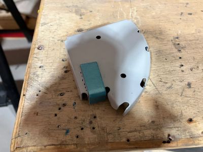 The planned repair for the elongated hole.