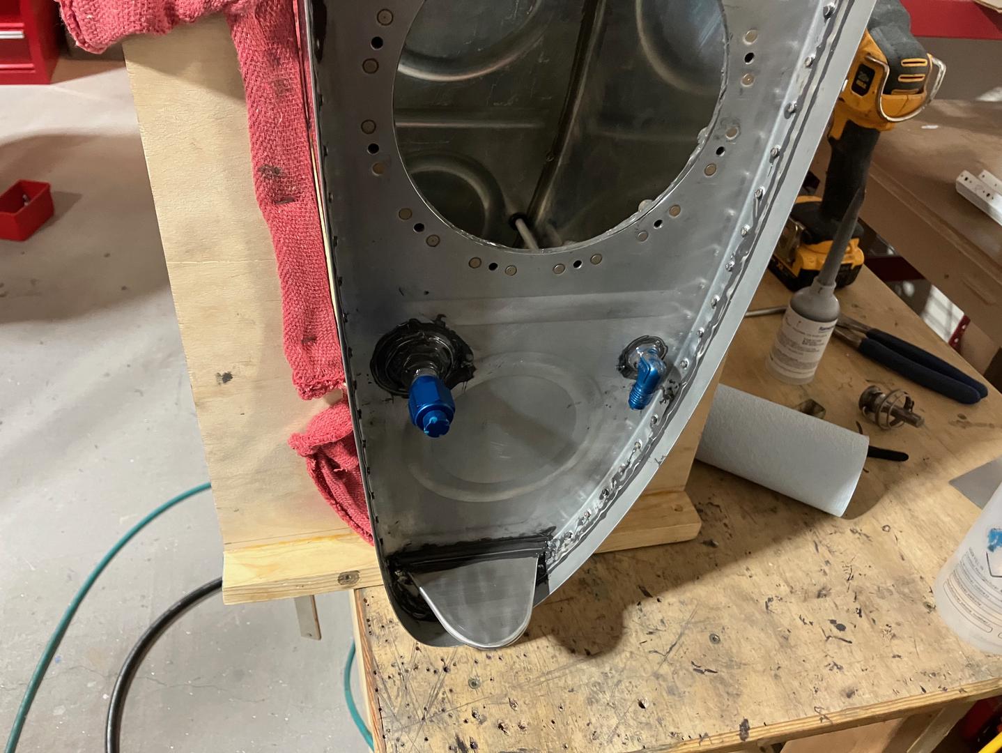 The rib is riveted.
