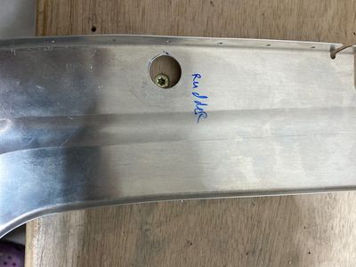 Hole for the rudder cable.