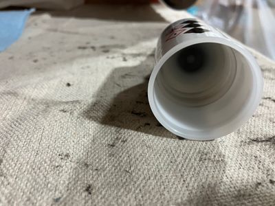 The leftover sealant.