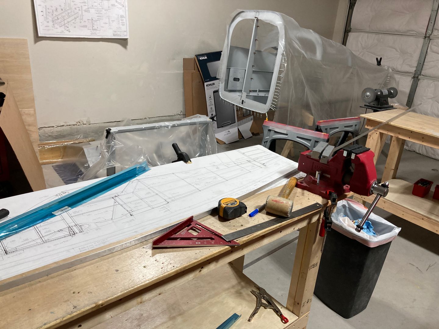 The setup for the bending.