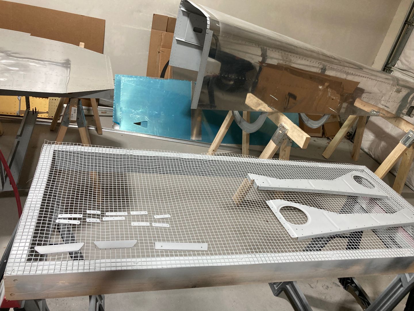 Some of the parts are primed.