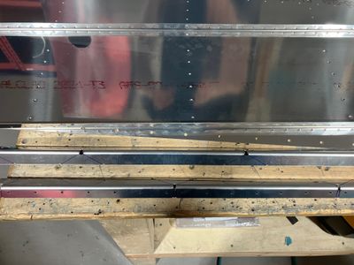 Marking the stiffeners.