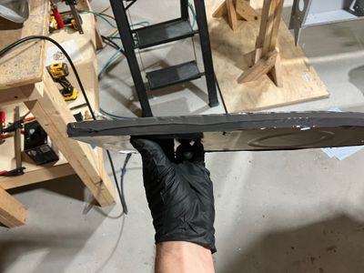 Tank sealant on the rib flange.