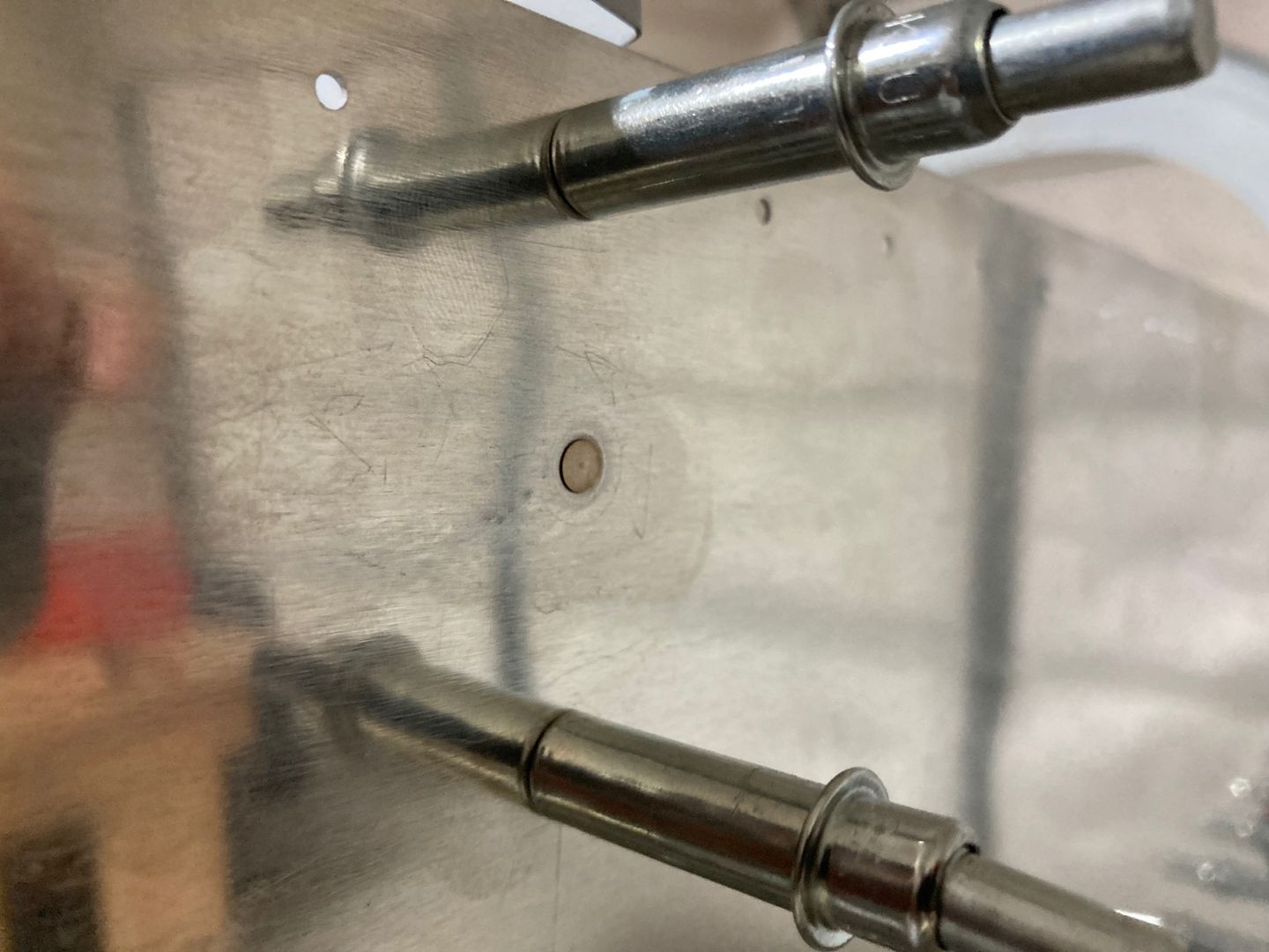 The first rivet is in!