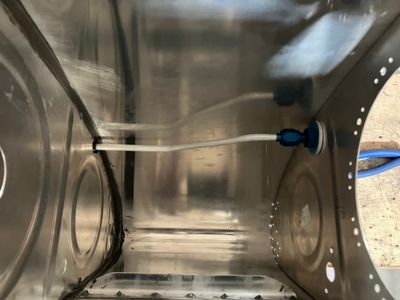 The inboard end of the vent line.