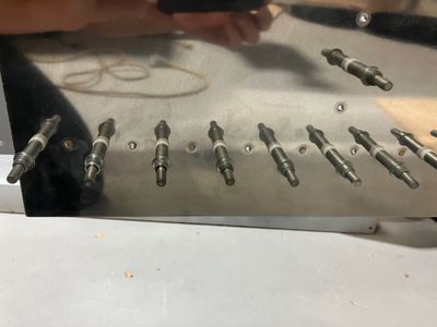 Using rivets to align the skins.