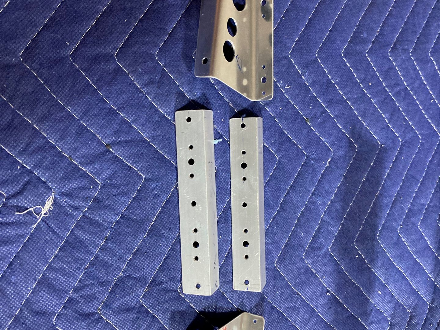 The first attempt at web stiffeners.