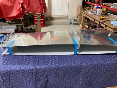 Close the skin a bit to reduce the force on foremost clecoes.