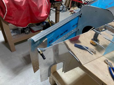 Drilling the aft of the bottom J-channels.