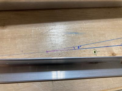 Angle template on the table.