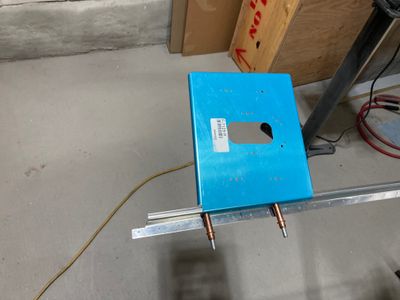 Drilling the bracket.