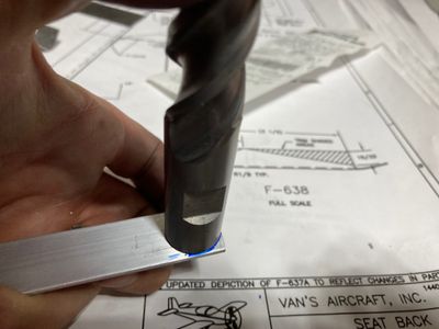 Using an endmill to mark the rounded corner.