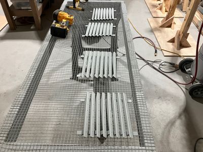 Priming the aileron stiffeners