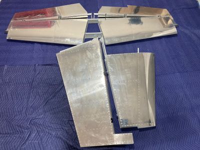 All the empennage parts (sans fairings).
