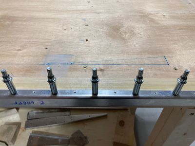 The countersinking setup.